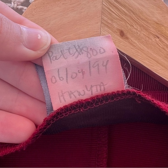 Rabbit Design 90s Long Button Up Blazer Coat Red Stretchy Or Mini Dress - Picture 6 of 6